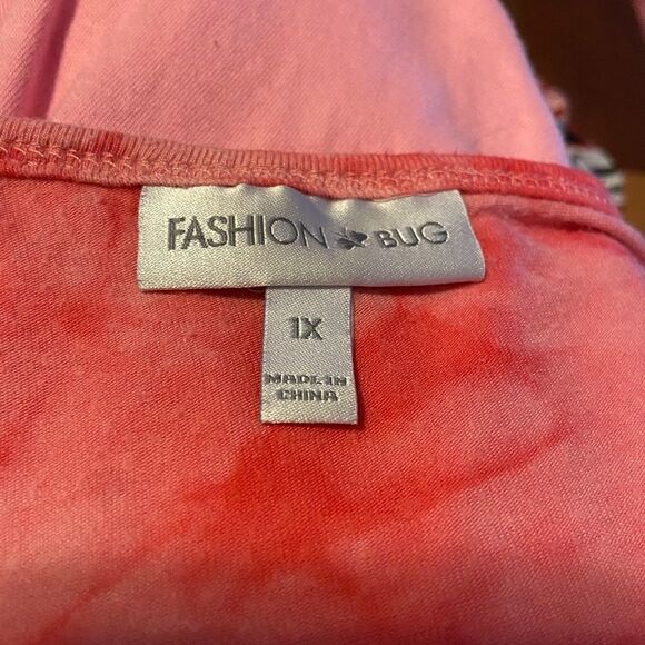 Fashion bug Pink Tie Dyed Top 1X Some Piling - Picture 8 of 11